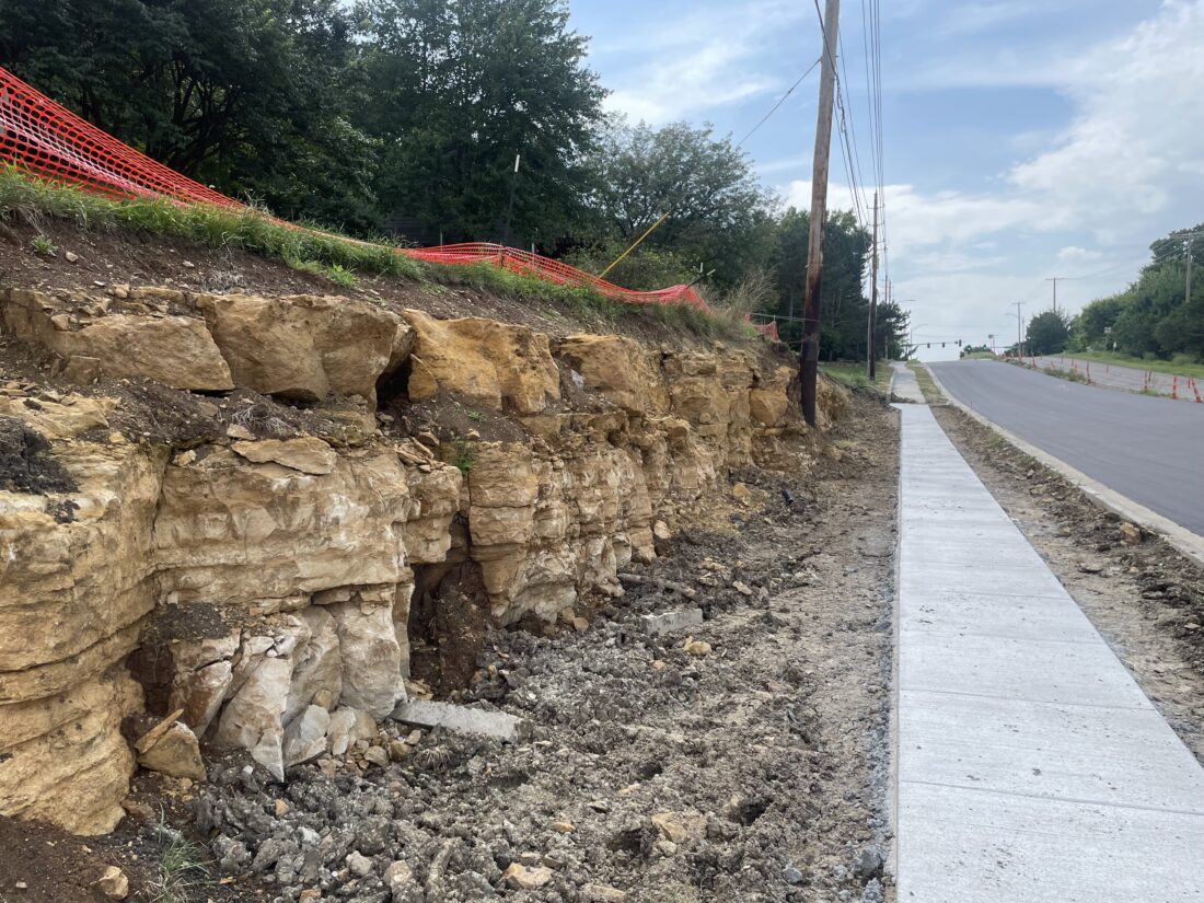 City says delay in Bob Billings Parkway construction is due to discovery of limestone ledge, contractor schedules